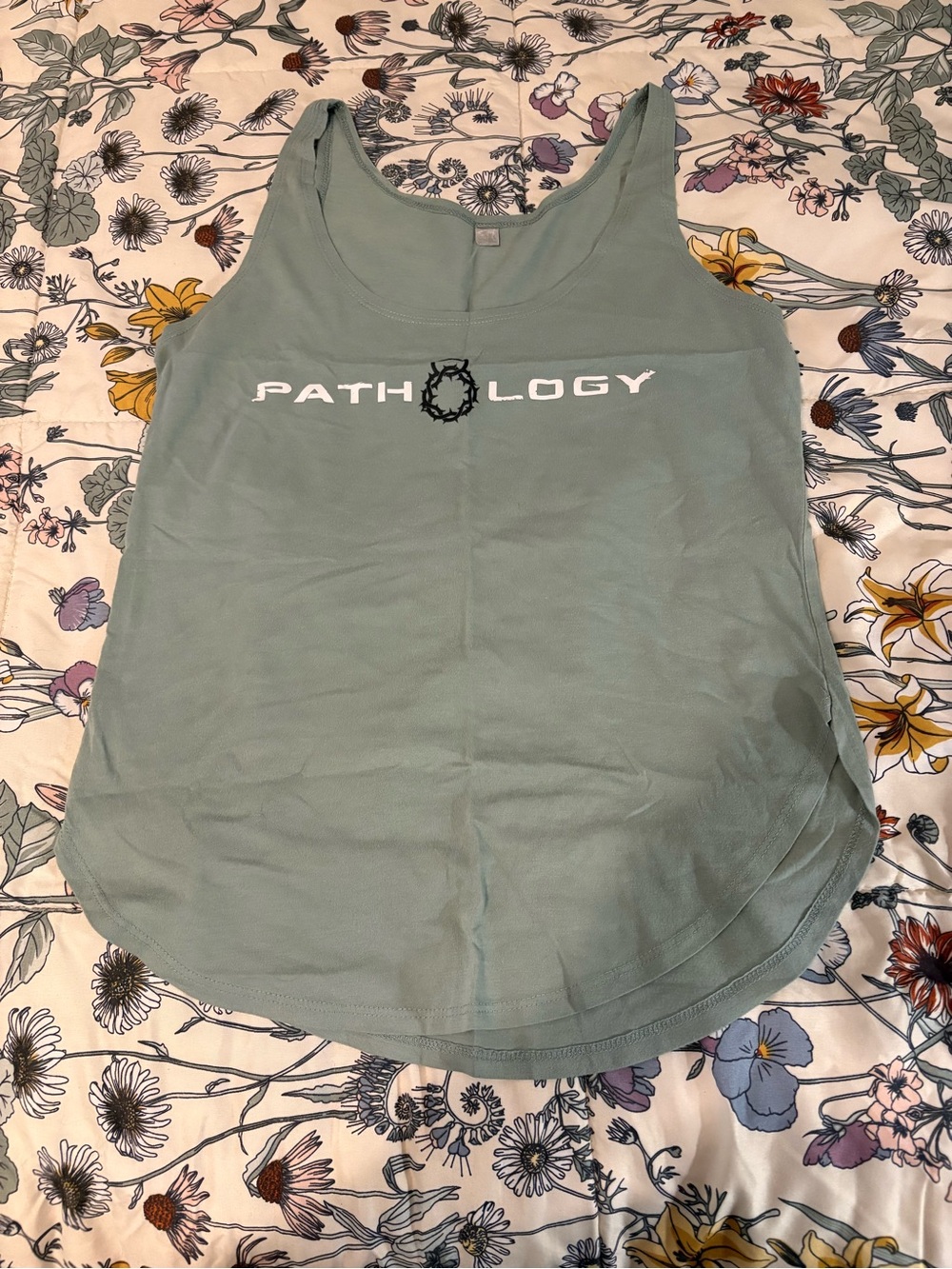 Sage Green Graphic Tank Top